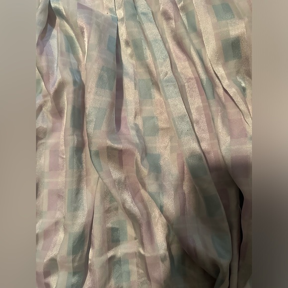 Evan Picone Women’s Pastel Striped Silk Long Skirt Bottom Sz 14 XL - Picture 5 of 8